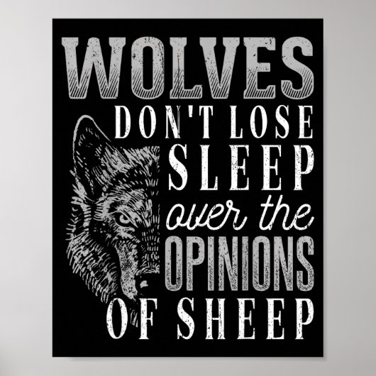 Wolves Don't Lose Sleep Over The Onions Of Sheep - ポスター (正面)