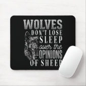 Wolves Don't Lose Sleep Over The Onions Of Sheep - マウスパッド (マウス)