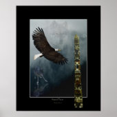Wolves, Eagle & Totem Art Poster ポスター (正面)