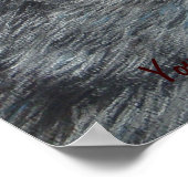 wolves eyes wildlife art painting with slogan ポスター (角)