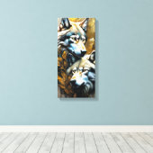 Wolves family キャンバスプリント (インサイチュ (ウッドフロア))