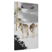 Wolves in Snow 絵画's -オリジナルワイルドライフアート クリップボード (右)