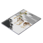 Wolves in Snow 絵画's -オリジナルワイルドライフアート ノートブック (左側)