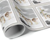 Wolves in Snow 絵画's -オリジナルワイルドライフアート ラッピングペーパー (ロールコーナー)