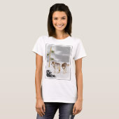 Wolves in Snow 絵画's -オリジナルワイルドライフアート Tシャツ (正面フル)