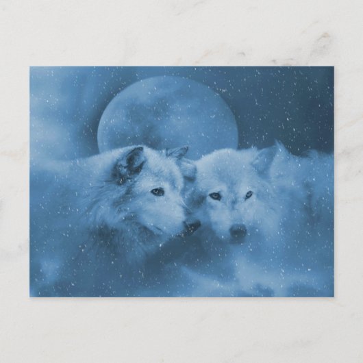 Wolves Moonとのクリスマス季節のごあいさつ ポストカード (正面)