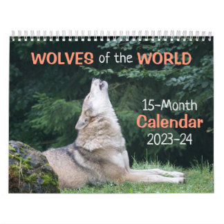 Wolves of the World 2023-24 Calendar 15-Month カレンダー