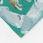 Wolves of the World (pattern) フリースブランケット (角)