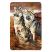 Wolves Trioプレミアムマグネット4x6 マグネット (縦)