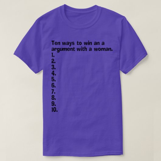 Womで引数を獲得する方法の空のリスト Tシャツ (デザイン正面)