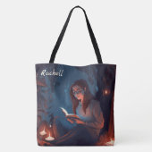 Woman'読's a book at night誕生日プレゼント トートバッグ (裏面)