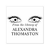 Woman かわいらし Eyes Libraryブック名 セルフインキングスタンプ (デザイン)