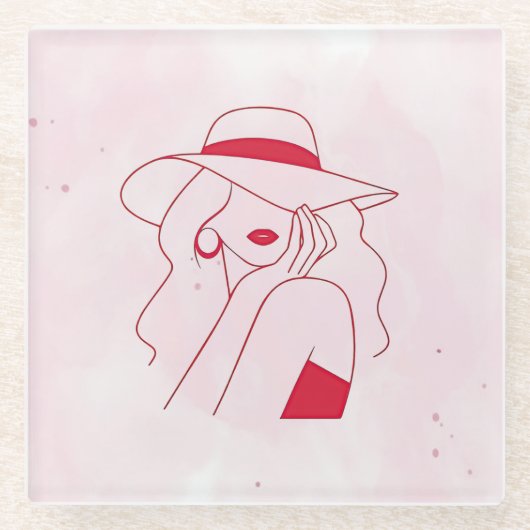 Woman ガラスコースター (正面)