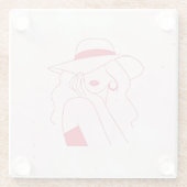 Woman ガラスコースター (裏面)