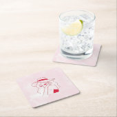 Woman スクエアペーパーコースター (インサイチュ)