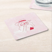 Woman スクエアペーパーコースター (アングル)