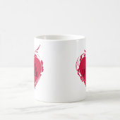 WOMAN 扱いにく red artハート コーヒーマグカップ (中央)