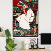 Woman 読's a book stapots ポスター (ホームオフィス)