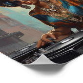 woman afro dj ポスター (角)