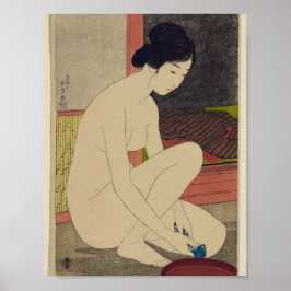 Woman after Bath - 日本のヴィンテージArt Reprint ポスター
