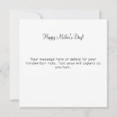 Woman and Child with Flowers Floral Mother's Day カード (裏面)