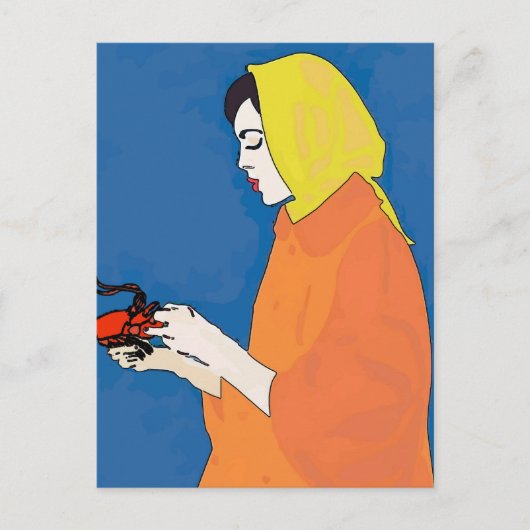 Woman and Crawfishはがき ポストカード (正面)