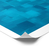 Woman and deer in snowy birch forest by cabin ポスター (角)