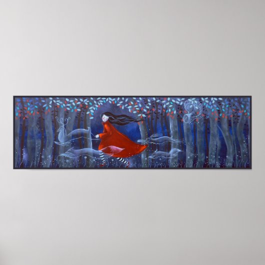 Woman and Forest Animal Spirits. ポスター (正面)