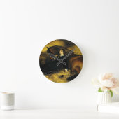 Woman and Horse ラウンド壁時計 (ホーム)