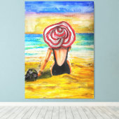 Woman and Sea Canvas Print - 絵画's Art キャンバスプリント (インサイチュ (ウッドフロア))