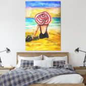 Woman and Sea Canvas Print - 絵画's Art キャンバスプリント (インサイチュ (寝室))