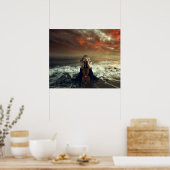 Woman and Violin in the Ocean ポスター (キッチン)