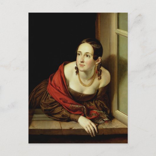 Woman at her WindowまたはThe Wife of a ポストカード (正面)
