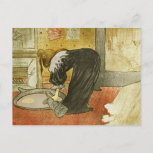 Woman at the Tub by Henri de Toulouse-Laurec ポストカード