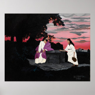 Woman at the Well, Oil Painting ポスター