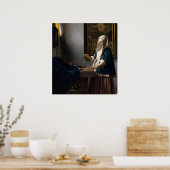 Woman & Balance - Johannes Vermeer Fine Art Poster ポスター (キッチン)