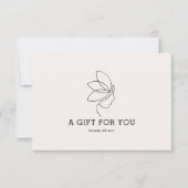 Woman Beauty Line Art Beige Gift Certificate (正面)