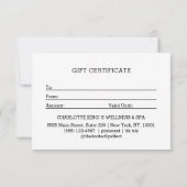 Woman Beauty Line Art Green Gift Certificate (裏面)