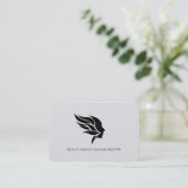 Woman Beauty Logo, Modern, Salon, Gray 名刺 (スタンド正面)