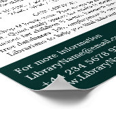 Woman Behind Book, Library 広告's ポスター (角)