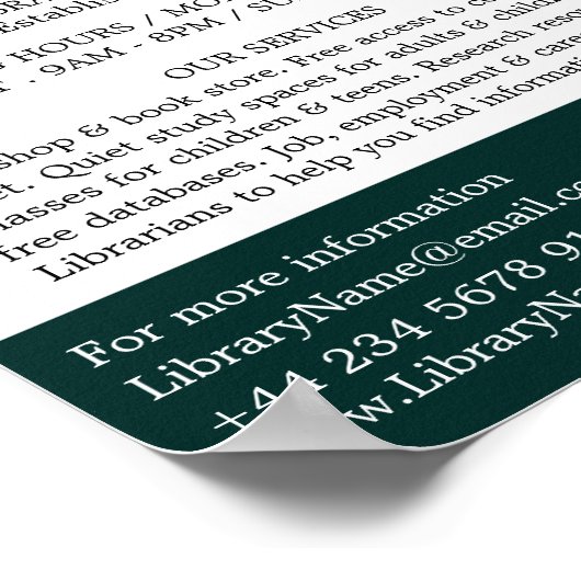 Woman Behind Book, Library 広告's ポスター (角)