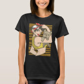 Woman Bulldog Pinup Tシャツ (正面)