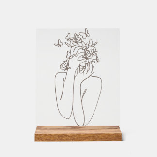 Woman Butterfly Transformation Acrylic Art アクリルサイン