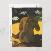 Woman by the Sea by Paul Gauguinヴィンテージファインアート ポストカード (正面/裏面)