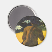 Woman by the Sea by Paul Gauguinヴィンテージファインアート マグネット (正面/裏面)