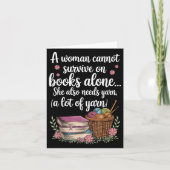 Woman Cannot Survive On Books Alone She Also Needs カード (正面)