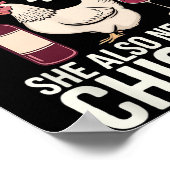 Woman Cannot Survive Wine Alone She Needs Chicken ポスター (角)