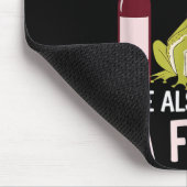 Woman Cannot Survive Wine Alone She Needs Frog  マウスパッド (コーナー)