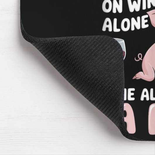 Woman Cannot Survive Wine Alone She Needs G  マウスパッド (コーナー)