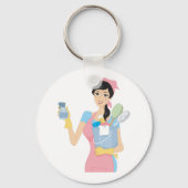 Woman Cleaning キーホルダー (正面)